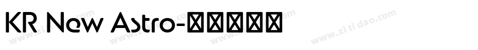 KR New Astro字体转换